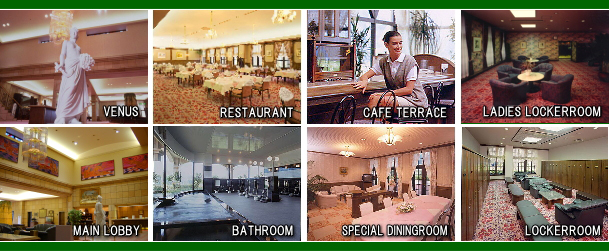 ร้านอาหาร ห้องอาบน้ำ ล็อกเกอร์ และพื้นที่ภายในคลับเฮาส์ของ Sunpia Golf Club