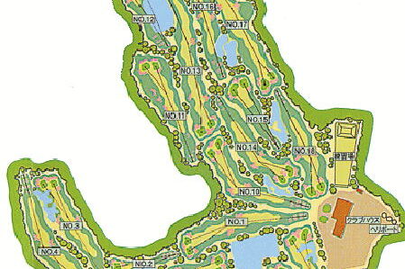 แผนผังคอร์ส 18 หลุมของ Sunpia Golf Club