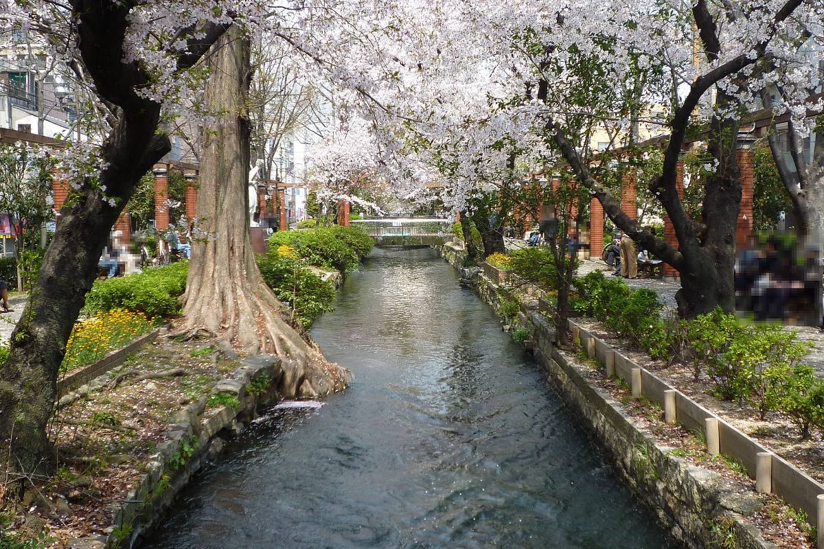 สวนริมคลองนิชิกาวะ เมืองโอคายามะ