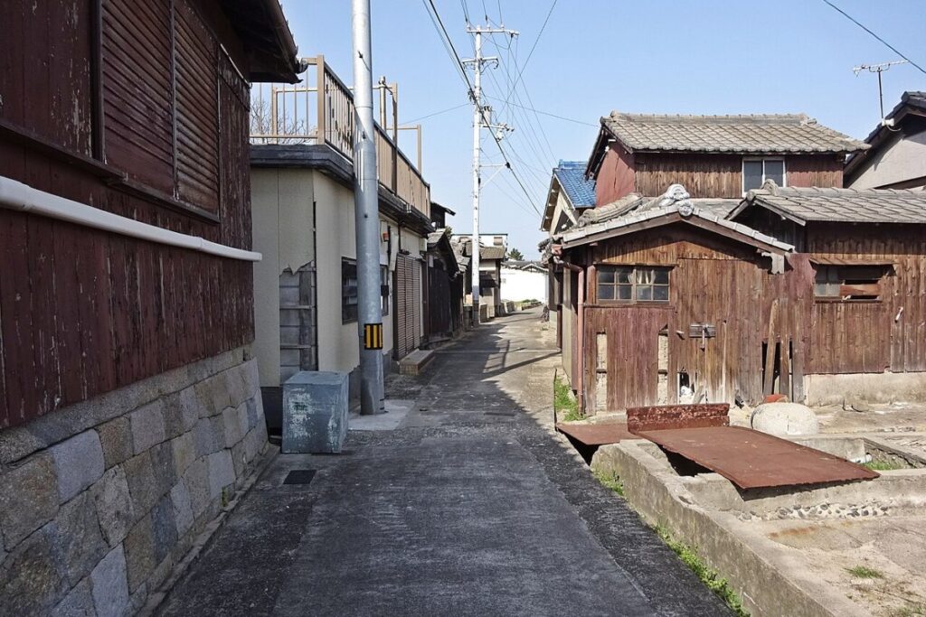 บ้านเรือนบนเกาะซานางิจิมะ