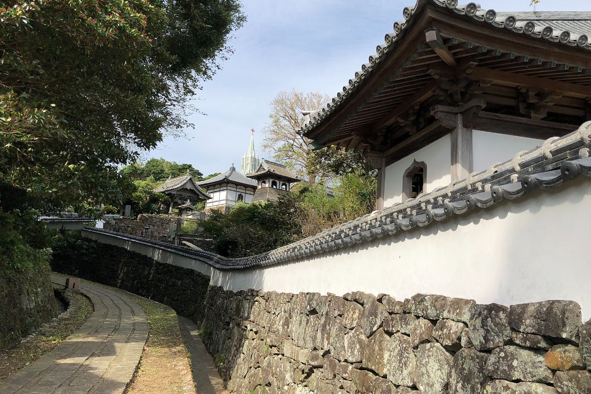 วิววัดและโบสถ์ซาเวียร์ในเมืองฮิราโดะ