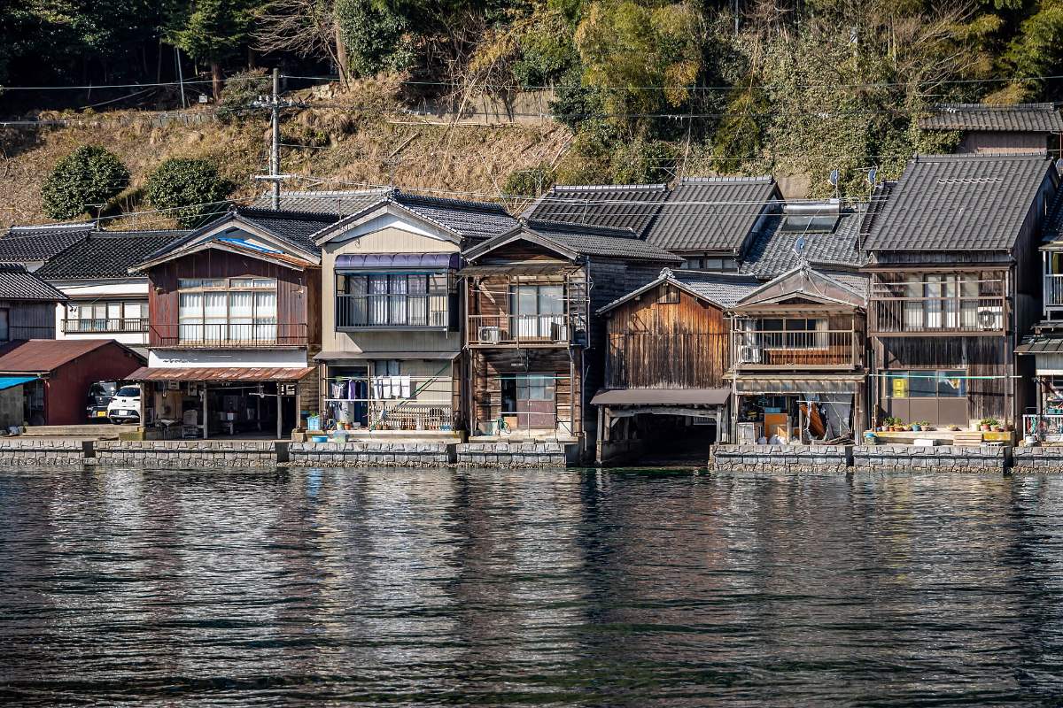 ชั้นล่างของบ้านฟุนายะที่ใช้จอดเรือ
