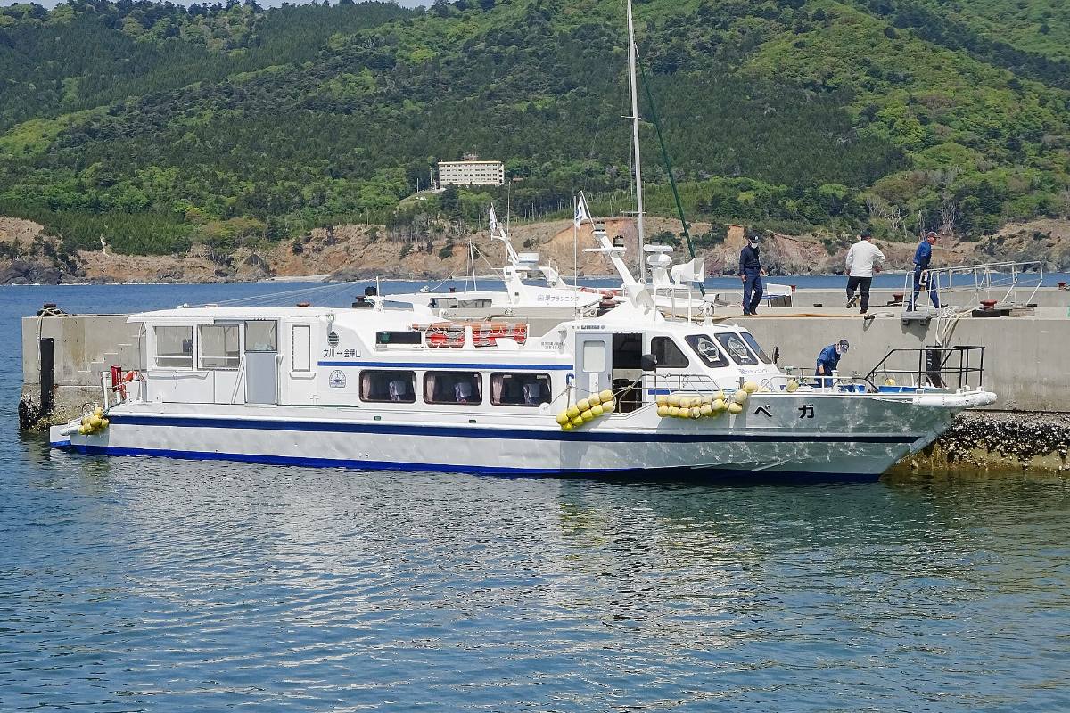เรือโดยสารไปเกาะคินคาซังจอดที่ท่า