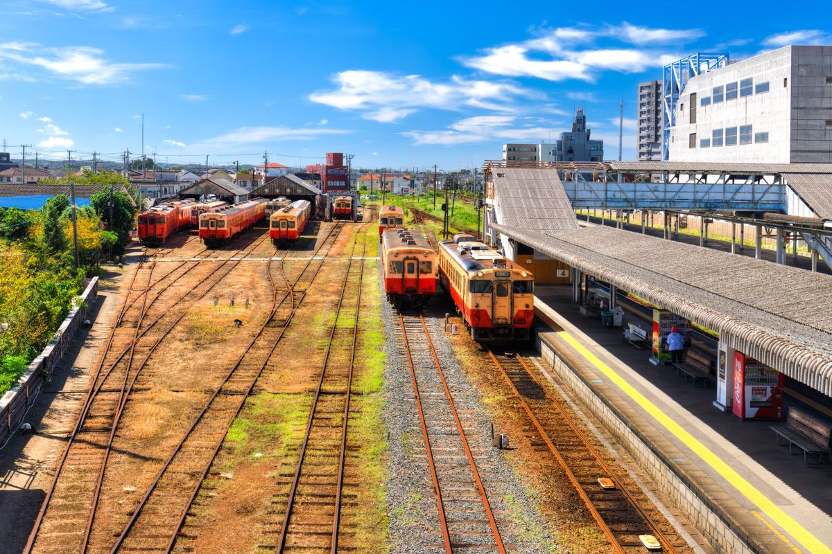 ลานรถไฟและสถานีของโคมินาโตะเท็ตสึโด