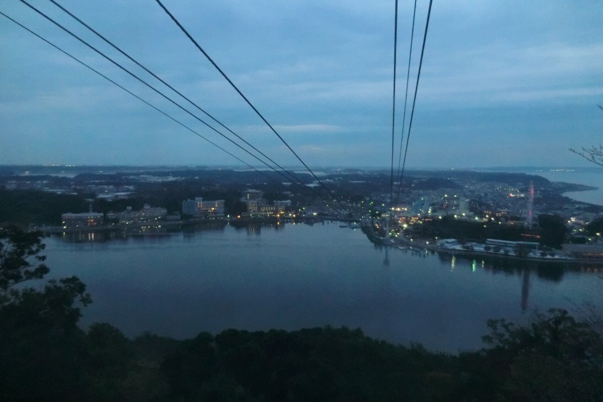 วิวทะเลสาบฮามานะยามเย็นจากกระเช้า
