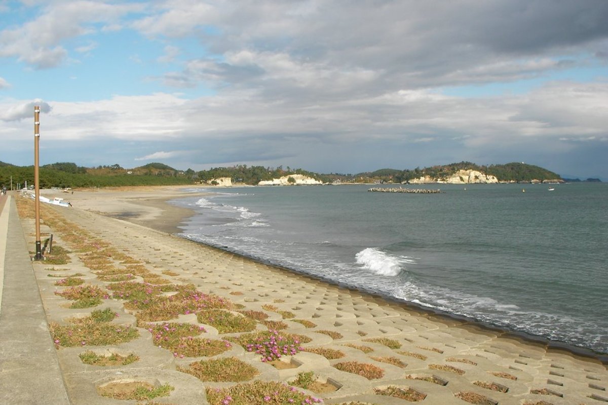 หาดโชบุดะ เมืองชิจิกาฮามะ ชายหาดทรายขาว