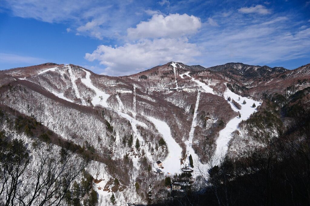 คอร์สหิมะ Nishidateyama และ Hoppo Bunadaira ใน Shiga Kogen Central Area
