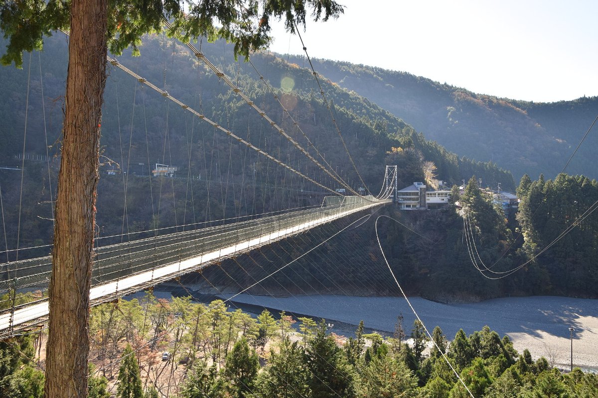 สะพานแขวนทานิเซะข้ามหุบเขาโทซึกาวะ