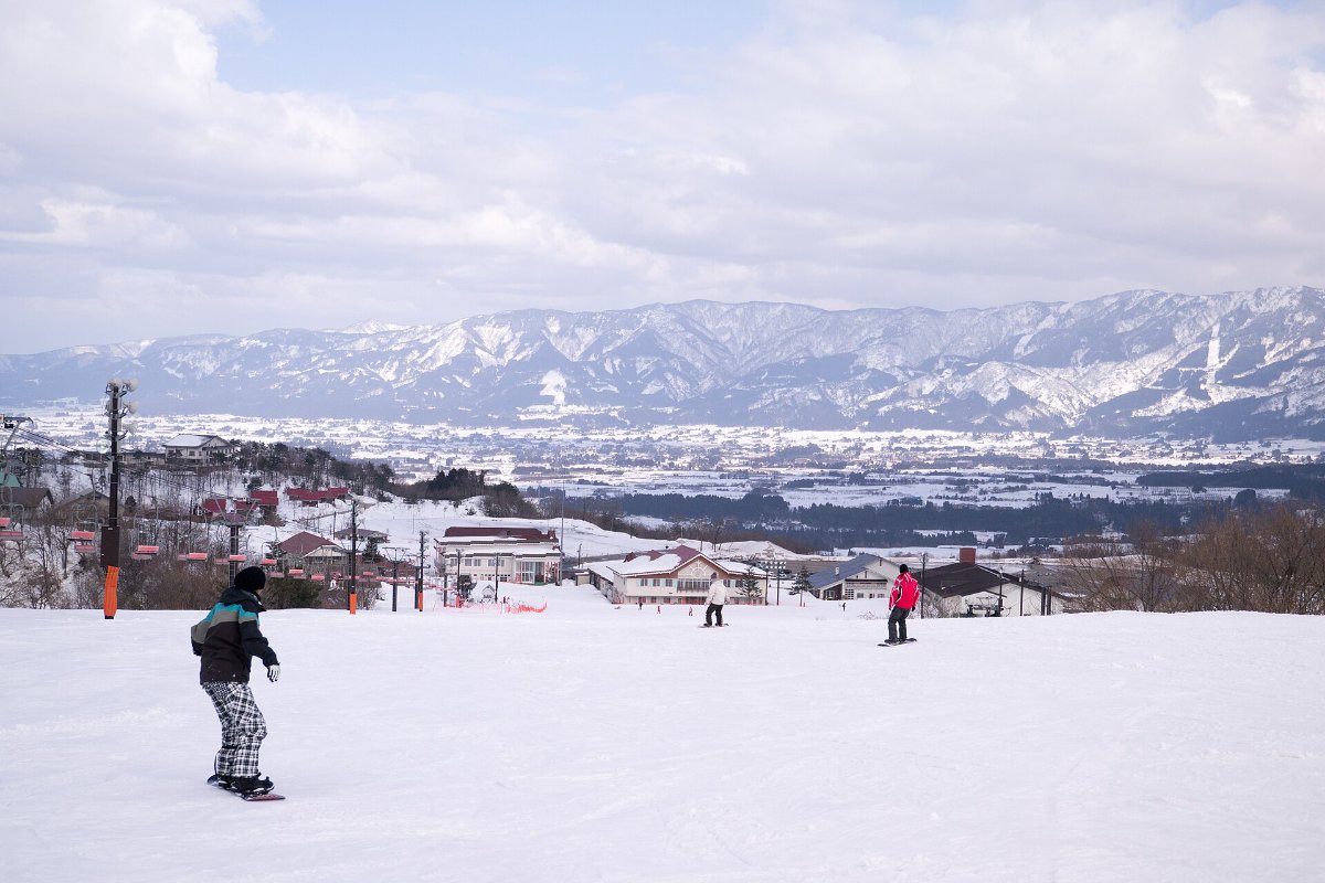 ลานสกี IOX-AROSA เมืองนันโตะ ในฤดูหนาว